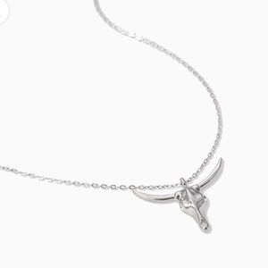 Silver longhorn necklace.  NWT